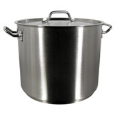 32 Qt. Heavy-Duty Stainless Steel Stock Pot with Cover