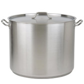 80 Qt. Heavy-Duty Stainless Steel Stock Pot with Cover