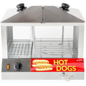 Hot Dog Steamer 100pcs & Bun warmer 48pcs - 120V, 1300W