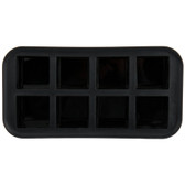 American Metalcraft SMC8 Black Silicone 8 Compartment 2" Cube Ice Mold with Reinforced Metal Stabalizing Frame