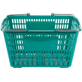 Plastic Grocery Market Shopping Basket-Green 18 3/4" x 11 1/2" 
