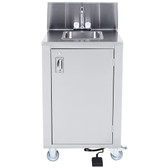 Space Saver Single Bowl Cold Water Portable Hand Sink Cart-Crown Verity CV-PHS-4C 