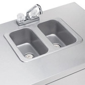 Double Bowl Portable Hand Sink Cart-Crown Verity CVPHS-2 