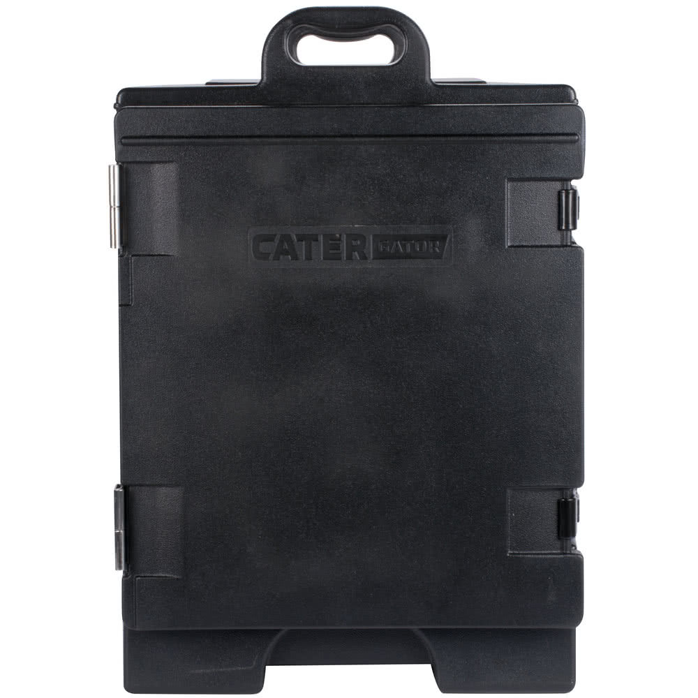 CaterGator 16 3/4" x 24" x 25" Black Front Loading Insulated Food Pan