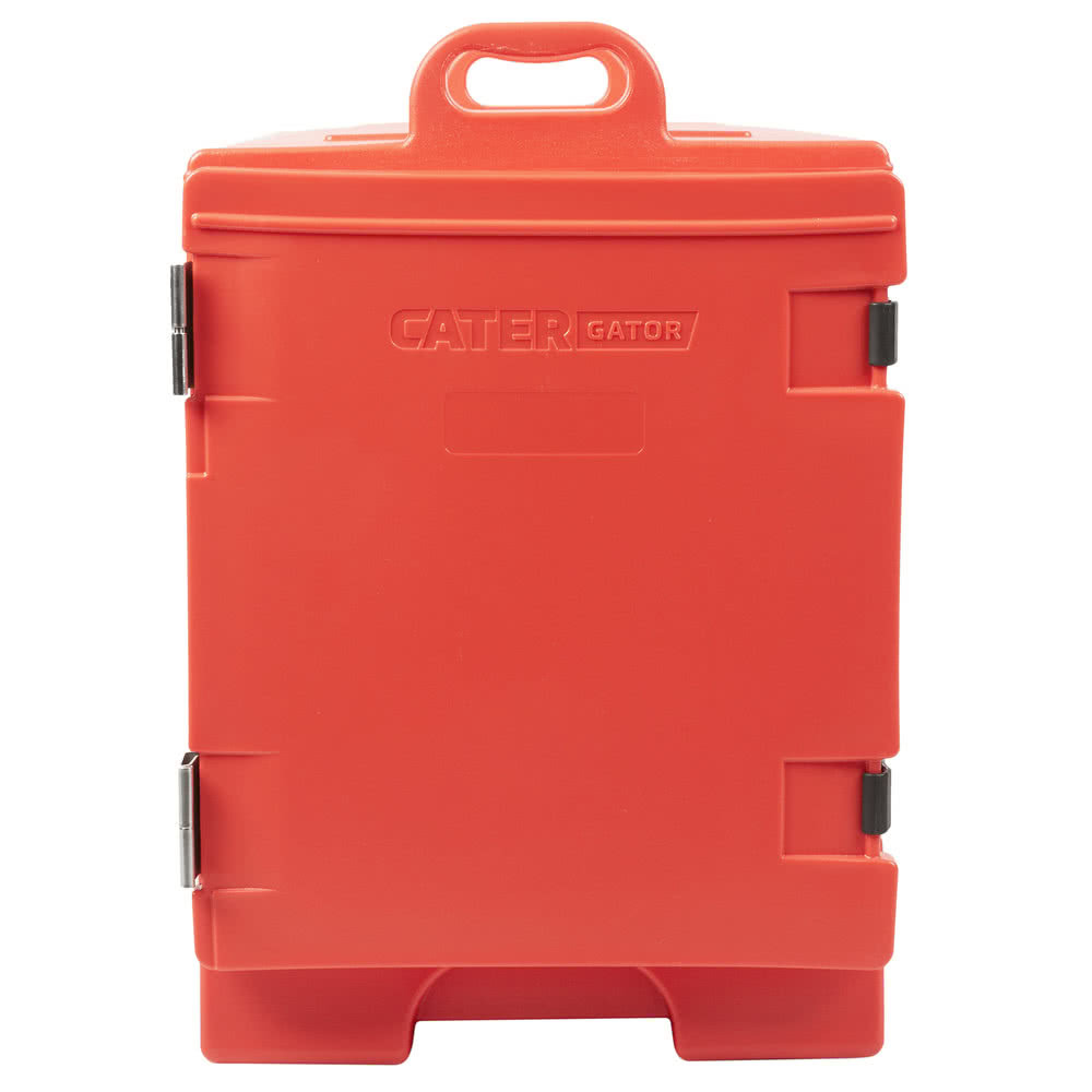 CaterGator 16 3/4" x 24" x 25" Red Front Loading Insulated Food Pan Carrier (215PANCARRED