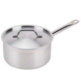 Stainless Steel Aluminum-Clad Straight Sided Sauce Pan-Vigor 3.5 Qt. 