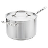Vigor 7.6 Qt. Stainless Steel Aluminum-Clad Straight Sided Sauce Pan