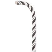 Jumbo Black Velvet / White Stripe Paper Straw - 144/Case-Creative Converting 051159 7 3/4" 