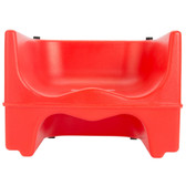 Dual Height Plastic Booster Seat with Strap-RED
