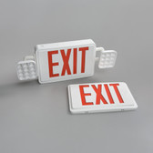 Exit Sign / Emergency Light Combo with Adjustable Arrows 