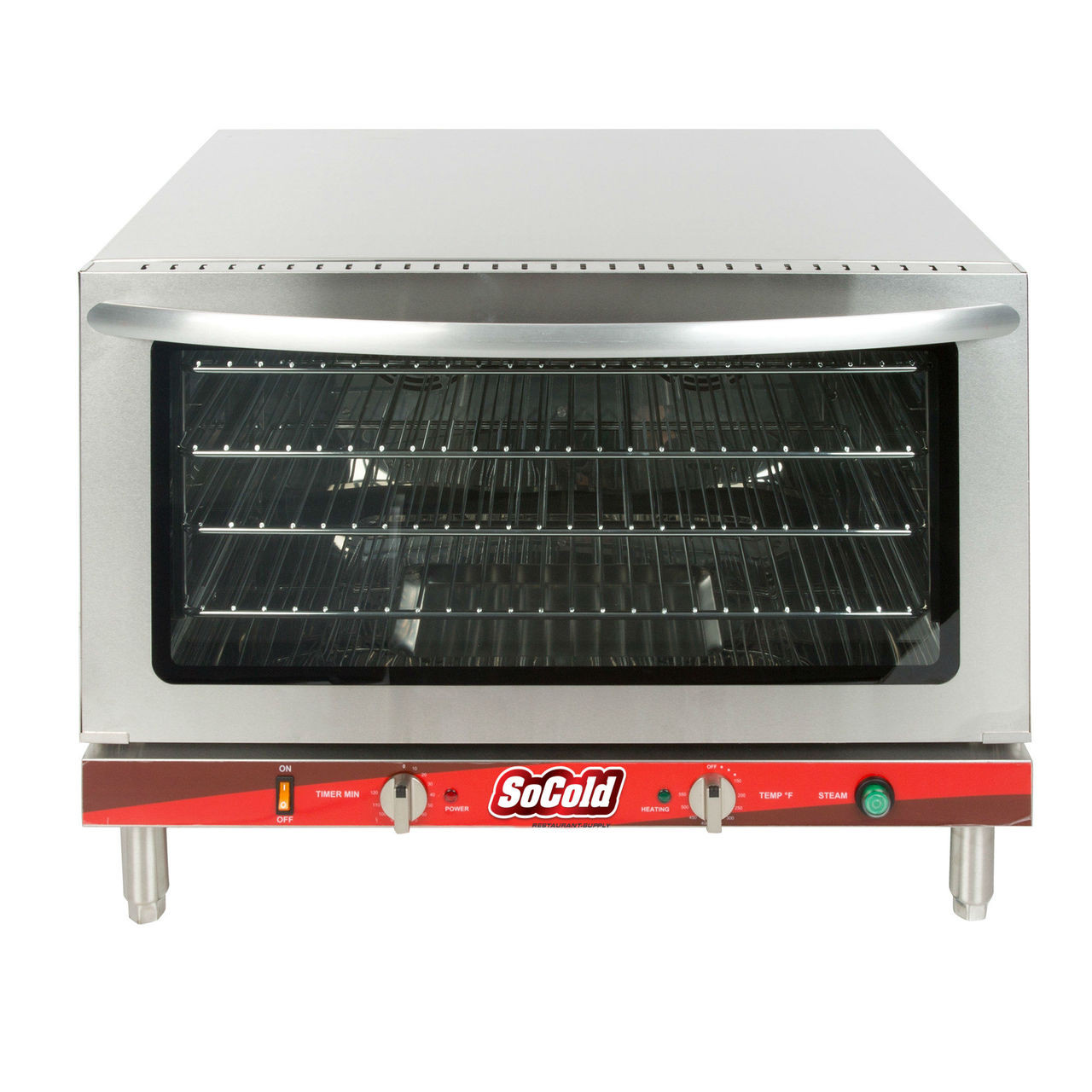 Single Deck Full Size Electric Countertop Convection Oven with Steam