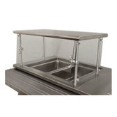 Advance Tabco Sleek Shield NSGC-12-36 Cafeteria Food Shield with Stainless Steel Shelf - 12" x 36" x 18"