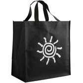 Medium Black Non-Woven Reusable Shopping Bag - 100/Case