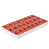 24 Compartment Fruit Jelly Flexible Half Strawberry Mold-Matfer Bourgeat 339011 