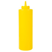 Choice 24 oz. Yellow Squeeze Bottle - 6/Pack