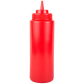 Wide Mouth Squeeze Bottle - 6/Pack-32 oz. Red 