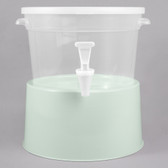 Translucent Beverage Dispenser with Cucumber Base-Round 3 Gallon 