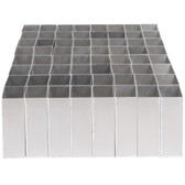 4 1/8" x 8 3/4" x 10" Aluminum Freeze Cans for 11 lb. Ice Block - 64/Pack-Polar Temp 