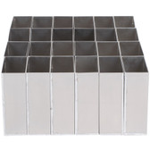 4 1/8" x 8 3/4" x 12" Aluminum Freeze Cans for 11 lb. Ice Block - 24/Pack-Polar Temp 