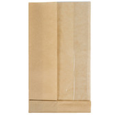5- 3/4" x 2 3/4" x 10 1/2" Dubl View ToGo! Kraft Large Window Sandwich / Bakery Bag with Tray - 250/Case-Bagcraft Papercon 300099