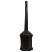 Smokers' Outpost Site Saver Black Snap-Lock 5 Qt. Cigarette Receptacle-Commercial Zone 710301 