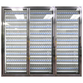 Classic Plus 24" x 72" Walk-In Freezer Merchandiser Doors with Shelving - Anodized Bright Silver, Left Hinge - 3/Set-Styleline CL2472-LT 