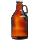 32 oz. Customizable Amber Growler with Lid - 12/Case-Libbey 70216 