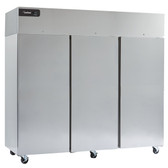 Coolscapes 83" Top-Mount Three Section Solid Door Stainless Steel Reach-In Freezer - 71 cu. ft.-Delfield GBF3P-S 