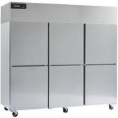 Coolscapes 83" Top-Mount Three Section Half Door Stainless Steel Reach-In Freezer - 71 cu. ft.-Delfield GBF3P-SH 