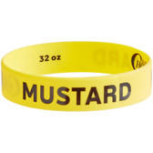 Choice "Mustard" Silicone Squeeze Bottle Label Band for 32 oz. Standard & Wide Mouth Bottles