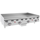 Vulcan MSA48-30C 48" Chrome Top Commercial Griddle / Grill with Snap-Action Thermostatic Controls and Extra Deep Plate - 108,000 BTU