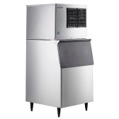Hoshizaki KML-700MAJ Low Profile 30" Air Cooled Crescent Cube Ice Machine with Stainless Steel Finish Ice Storage Bin - 658 lb. Per Day, 500 lb. Storage