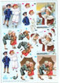 Metallic 3-D Pre-cut Victorian Children