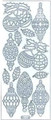 Outline Christmas Ornaments - Gold