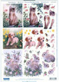 3-D Pre-cut Kitten, Puppy & Bunnies