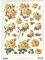 3-D Pre-cut Yellow Roses