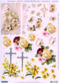 3-D Pre-cut Flowers and Cross