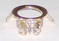 Egg Stand - Bright Gold Finish #650 - Butterflies