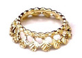 Egg Stand - Bright Gold Finish #852 - Leaf Motif