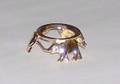 Egg Stand - Bright Gold Finish #653 - Elephants