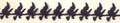 Trim - Witch on Broom Satin Cutout
