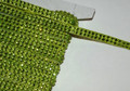 Trim - Rhinestone Double Row / Peridot Green