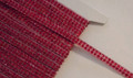 Trim - Rhinestone Double Row / Ruby Red