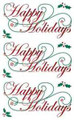 Sticker Sheet - Happy Holidays Script