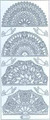 Outline Decorative Fans - Gold