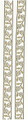Outline Small Rose Ribbon Strip - Gold