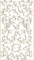 Outline Leaf Flourish - Transparent Glitter/Gold Outline