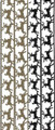 Outline Reindeer Ribbon Border - Gold
