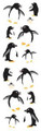 Sticker Strip - Playful Penguins