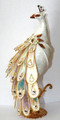 Peacock Goose Egg - White and Gold